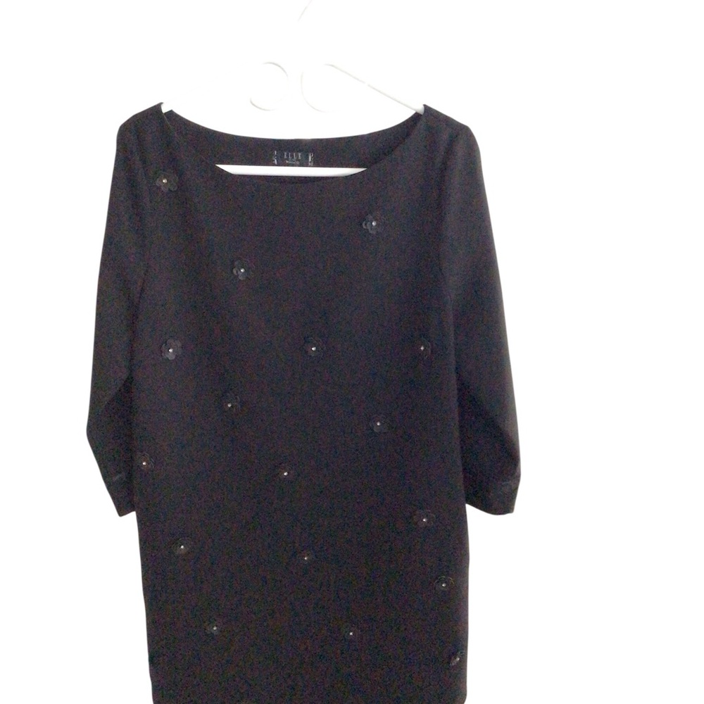RW&CO Elegant Black Dress with Sequin Details